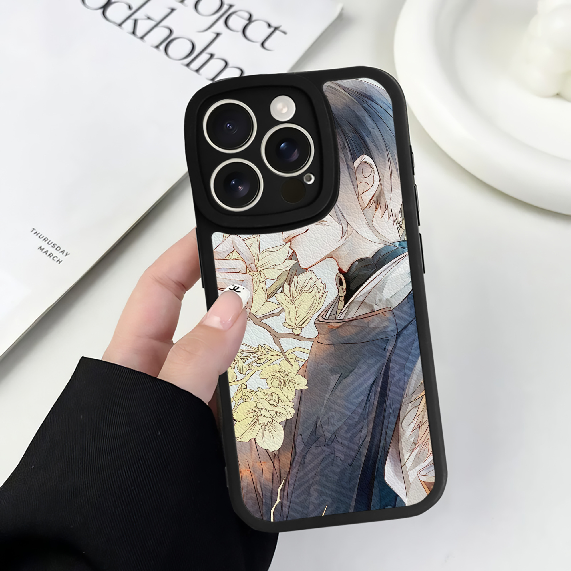 （画像用） 刀剣乱舞 Touken Ranbu 【iPhone 16シリーズ対応】シリコンスマホケース（レザー調） 材質：シリコン